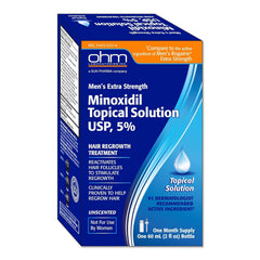 TARO Minoxidil 5% solution on scalp demonstrates mess-free topical application.