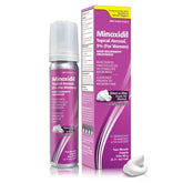 TARO Minoxidil for Women foam application on scalp provides targeted coverage for potential growth support.