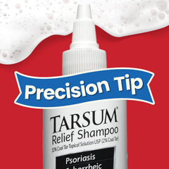Tarsum coal tar conditioner texture close-up shows rich soothing cream.