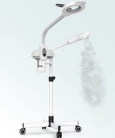 TASALON 2-in-1 facial steamer with magnifying arm for spa-like pore care at home.