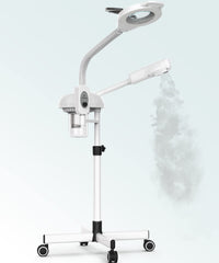 TASALON 2-in-1 facial steamer with magnifying arm for spa-like pore care at home.