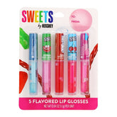 Taste Beauty Hershey lip gloss collection with five colors for playful looks and moisture.