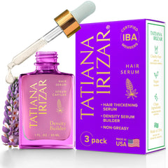 Tatiana Irizar Density Builder 3-pack bottle promotes fuller look