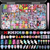 Tatiwoo 3D candy nail charms in gummy bear design for playful nails and texture