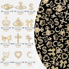 Tatiwoo crown charm delivers regal sparkle for elegant manicures