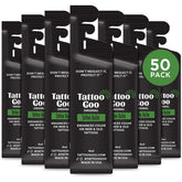 Tattoo Goo Original Aftercare Balm tin close-up highlighting natural ingredients for soothing and healing tattooed skin.
