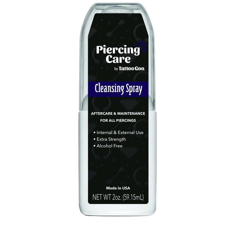 Tattoo Goo piercing care spray bottle for gentle cleansing