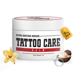 Tattoo Numbing Cream Co Signature Balm before-application soothes skin before ink session.