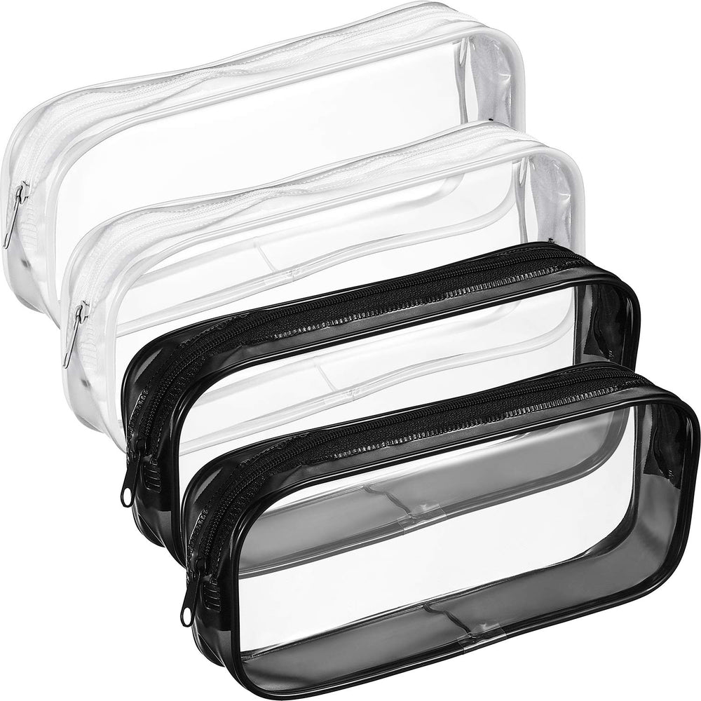 Tatuo clear PVC bag with big capacity in black for organized storage