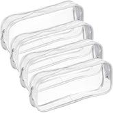 Tatuo clear PVC bags white four-pack, front view showing organized storage.