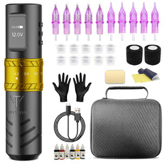 TATVIDA tattoo gun in a portable case for easy on-the-go practice and storage