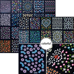 Tazimi colorful flower stickers to brighten your DIY nail art sessions.