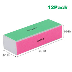 Tbestmax buffer block green side smooths to create even nail texture.