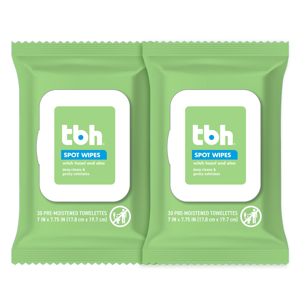 TBH Kids Spot Face Wipes pack front showing the product for easy daily care