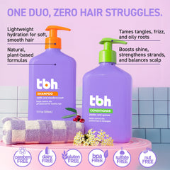 TBH Kids & Teen texture close-up reveals silky, lightweight formula for all hair types
