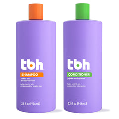 TBH Kids & Teen shampoo bottle with child-friendly lather demonstration for easy use