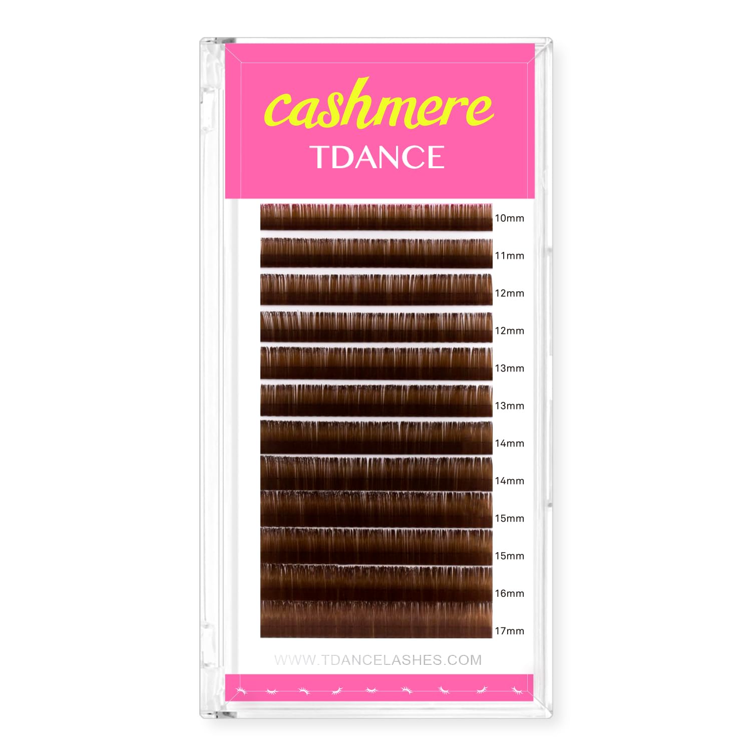 TDANCE dark brown lash extensions with C/D curl for natural definition