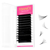 TDANCE Easy Fan Lash Extensions pack with premade fans for faster, consistent sets.