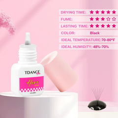 TDANCE glue offers up to seven weeks of retention for lash extensions.