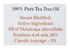 Tea Tree Therapy amber glass bottle preserving purity for sensitive skin routines.