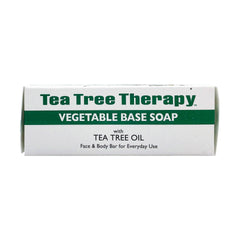 Tea Tree Therapy Vegetable Base Soap contains tea tree oil for a clean feel