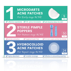 TEAWOO 3-Step Set packaging shows complete acne care options