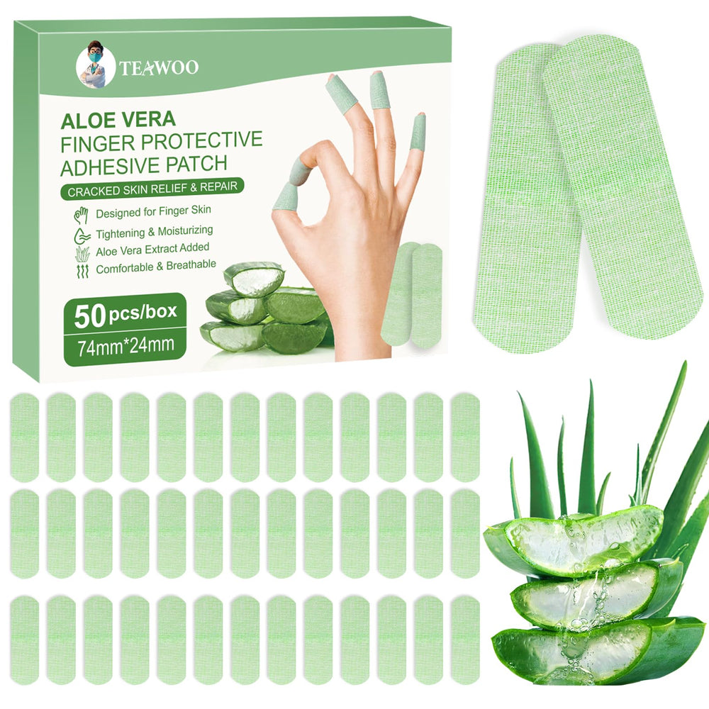 TEAWOO Aloe Vera cracked hands patches pack close-up showing moisture retention for healing
