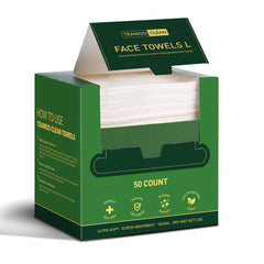 TEAWOO disposable face towels 50ct offer gentle, convenient makeup removal on the go.