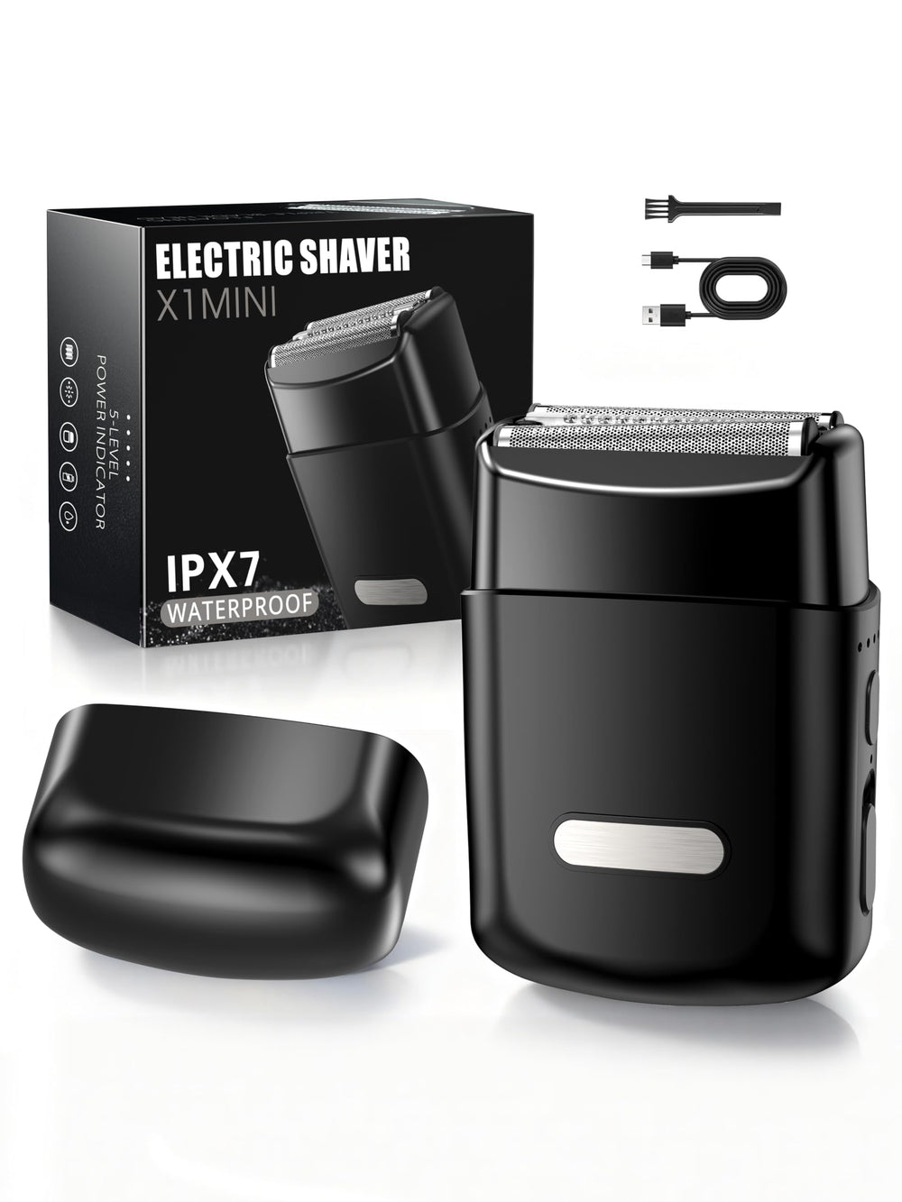 TeckyGem electric foil shaver with 3D floating blades for precise, gentle shaving