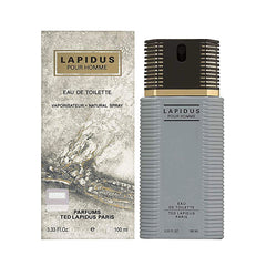 Ted Lapidus Lapidus EDT bottle front view showing a long-lasting daytime fragrance.