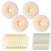 Teenitor hair bun maker kit donut bun medium enables quick, polished buns.