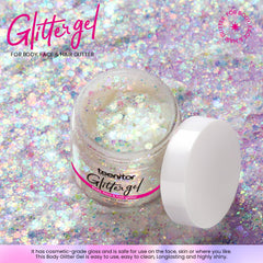 Teenitor hair glitter application adds iridescent shine to the hair.