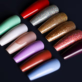 Teenitor long coffin press-on nails set display for easy selection