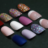 Teenitor matte press-on nails kit packaging with mixed colors for quick at-home styling.