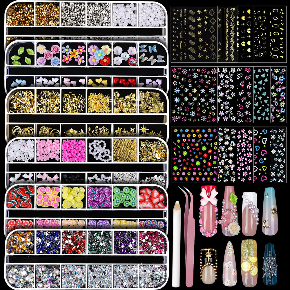 Teenitor gold nail art stickers for a chic, glossy manicure.
