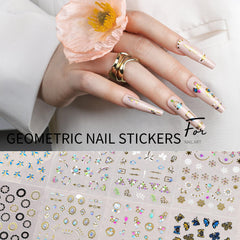 3D self-adhesive decals from Teenitor for durable nail art finishes.