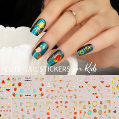 Teenitor nail stickers fruit design add bright accents for kids' nails