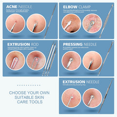 Teenitor angled pimple extractor reaches hard-to-access areas.