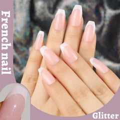 Teenitor French design ballerina nails for chic home manicure