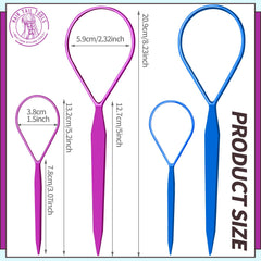 Teenitor purple French braiding tool pair perfect for beginners