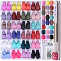 Teenitor matte short press on nails in eight colors for chic everyday looks