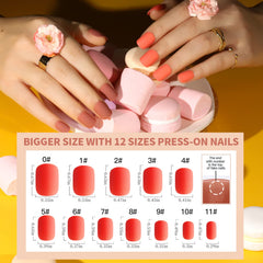Teenitor short square matte nails collection on nails for a neat everyday look