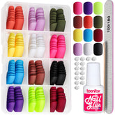 Teenitor square press on nails matte pack shown for quick at-home manicure