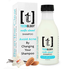 Teenology Teen Shampoo bottle front highlighting teen-friendly packaging for clean, balanced hair care.