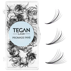 TEGAN LASH 500 wispy premade fans for outer lashes add subtle volume.