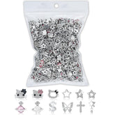 TemBelle 112pcs nail charms bulk set for versatile Y2K nail art and design.