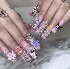 TemBelle silver star nail charms sparkle with dimensional detail for standout nails.