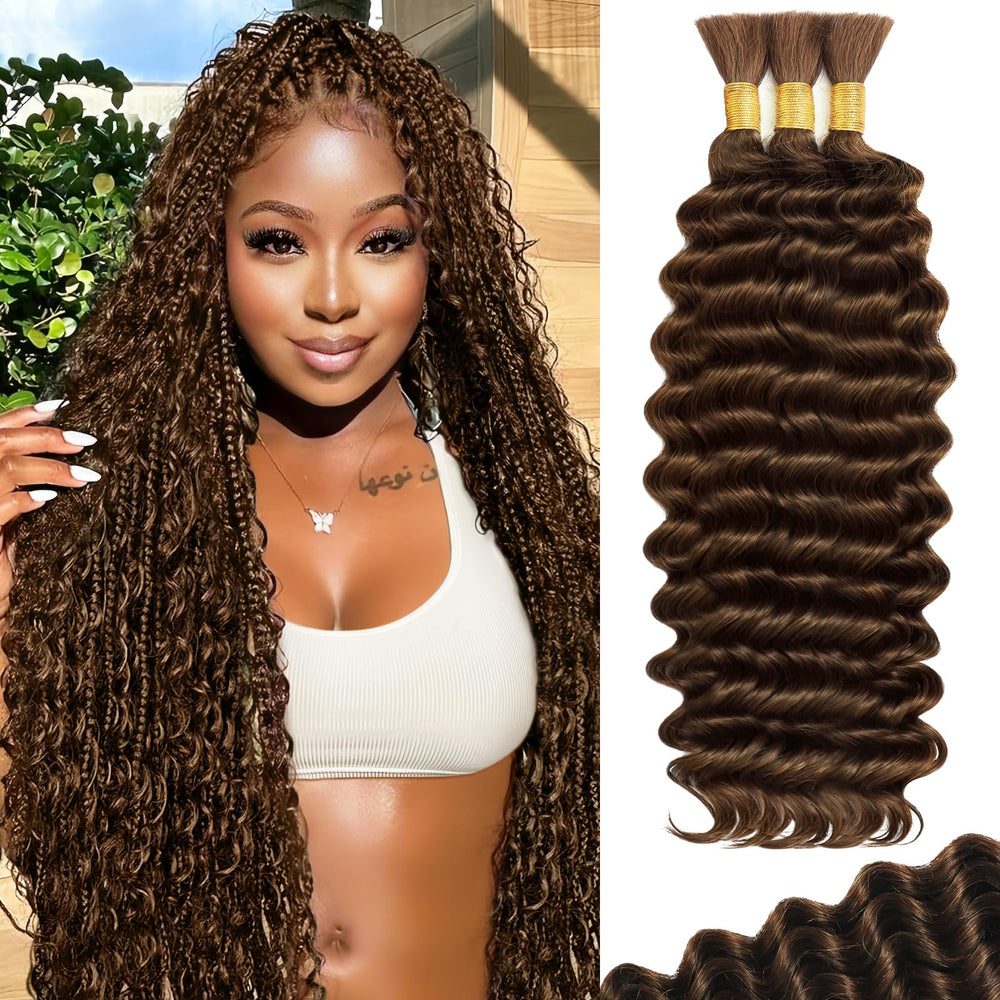 Temlux deep-wave 110g 20in bundle top view showcases natural shine for boho braids