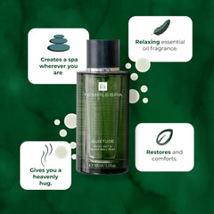 TEMPLESPA Quietude mist being sprayed for relaxation