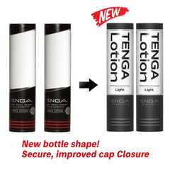 TENGA Light Lotion TLO-003 Black nozzle close-up highlights easy application